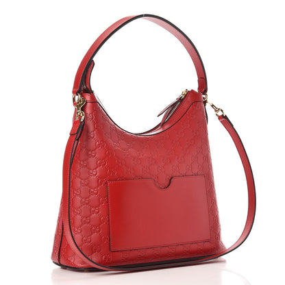 Gucci Guccissima Linea A Hobo Red 2 of 9