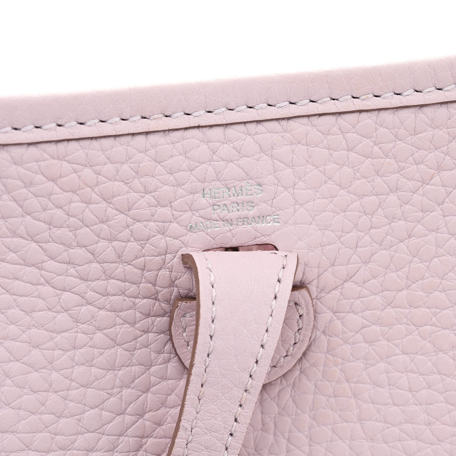 Hermes Taurillon Clemence Evelyne TPM Mauve Pale 6 of 10