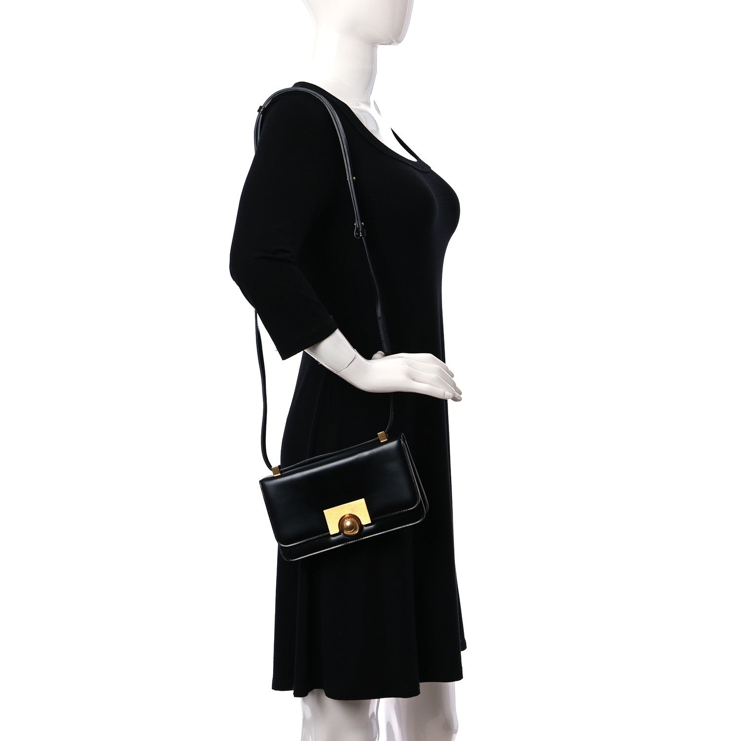 Bottega Veneta Spazzolato Calfskin Mini Classic BV Bag Black 2 of 11