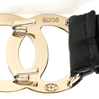 Chanel Calfskin CC Belt 90 36 Black 4 of 5