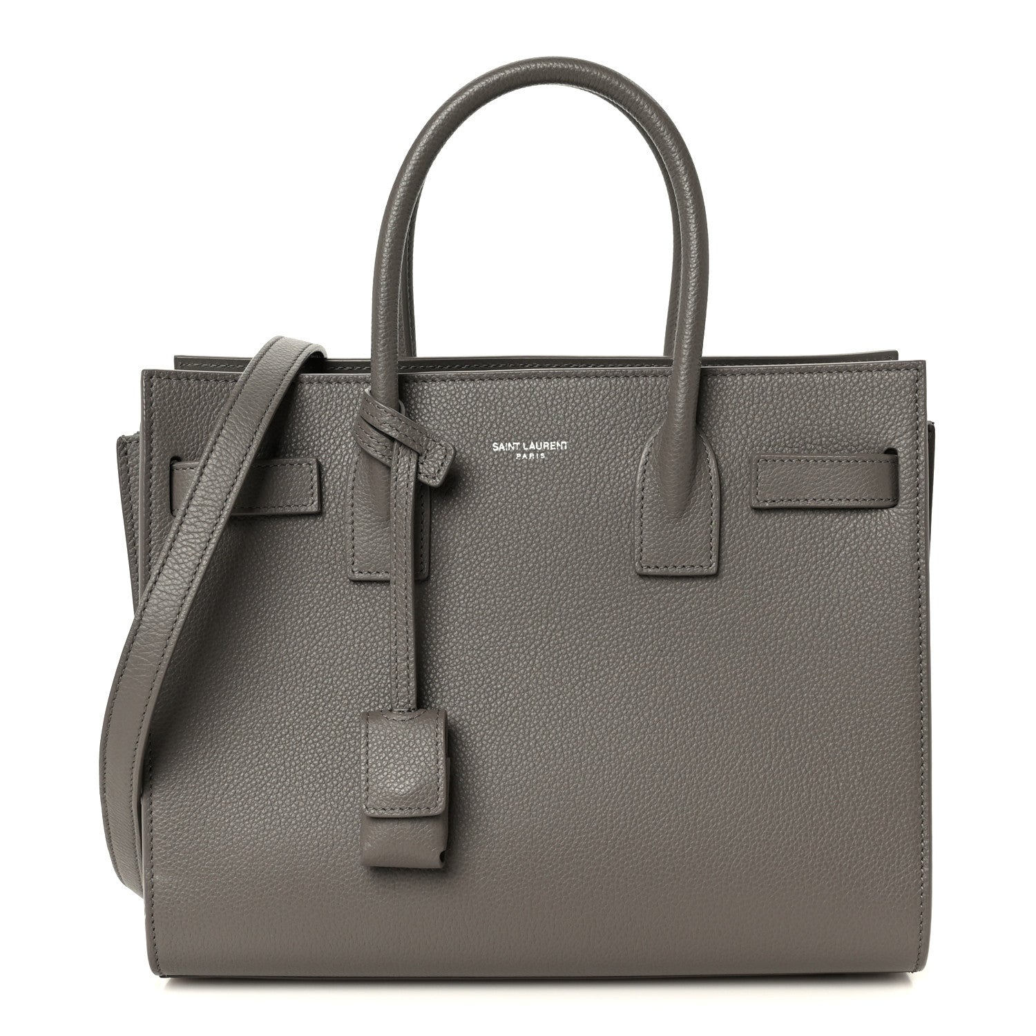 Saint Laurent Grained Calfskin Baby Sac De Jour Taupe 1 of 10