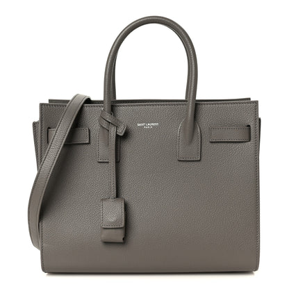 Saint Laurent Grained Calfskin Baby Sac De Jour Taupe 1 of 10