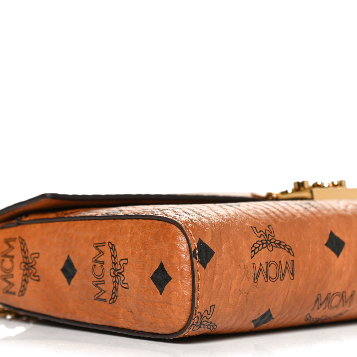 MCM Visetos Millie Wallet On Chain Cognac 10 of 12