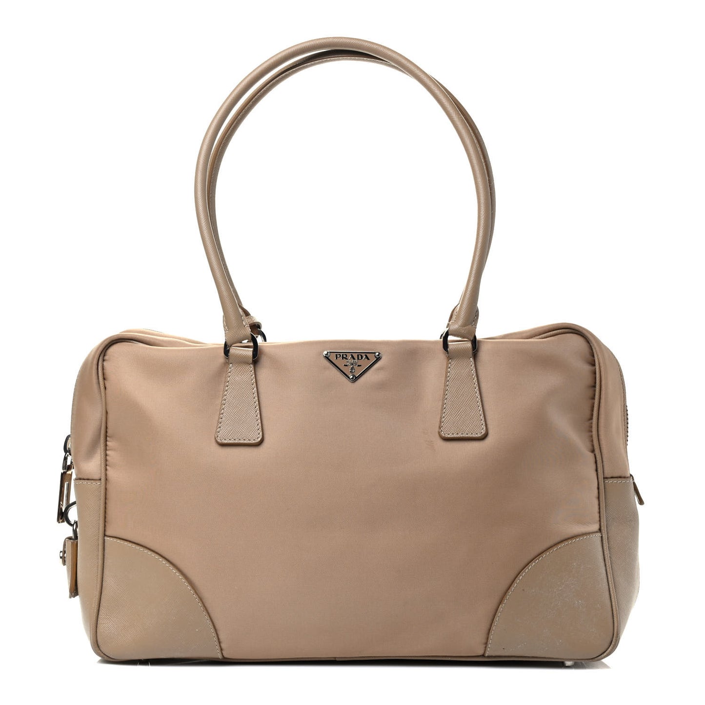 Nylon Saffiano Bauletto Sesamo