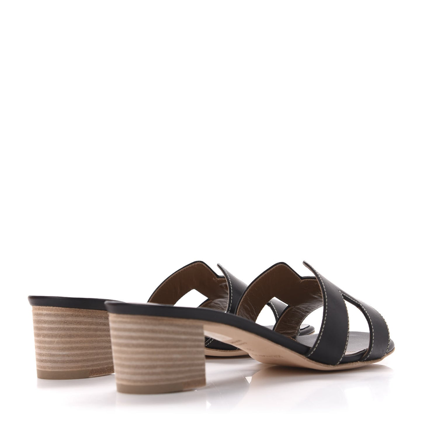Calfskin Oasis Sandals 35 Black