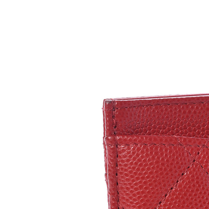 Chanel Caviar Quilted Card Holder Red 10 of 13