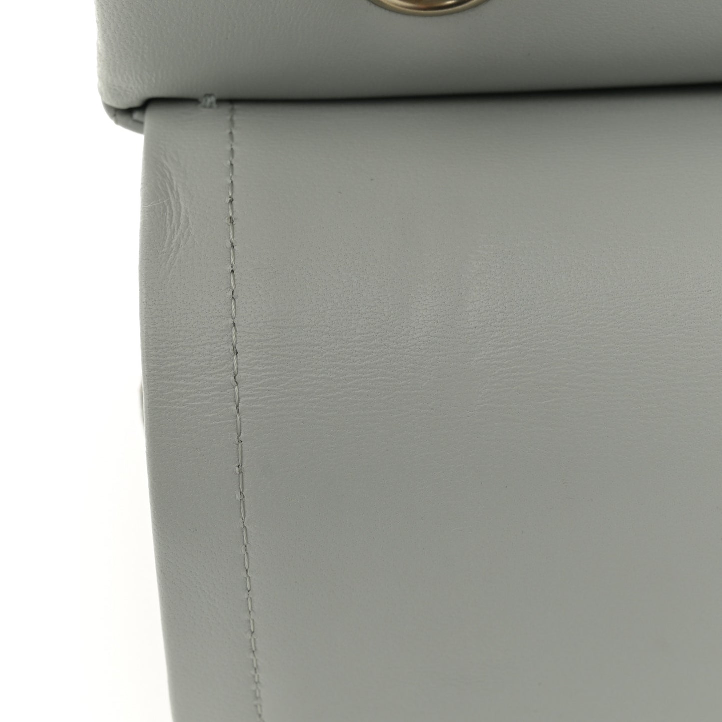 Lambskin Quilted Medium Double Flap Light Blue