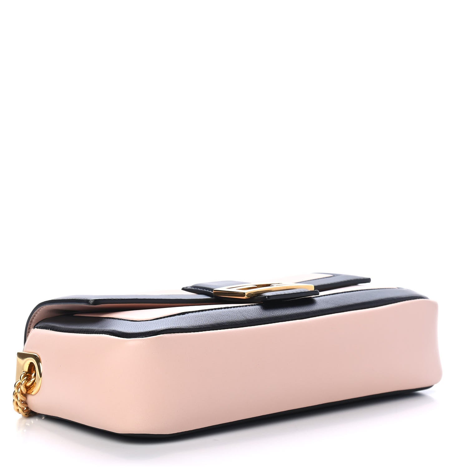 Fendi Nappa Apolo Bi-Color Chain Baguette Rosa Quarzo Black 3 of 4