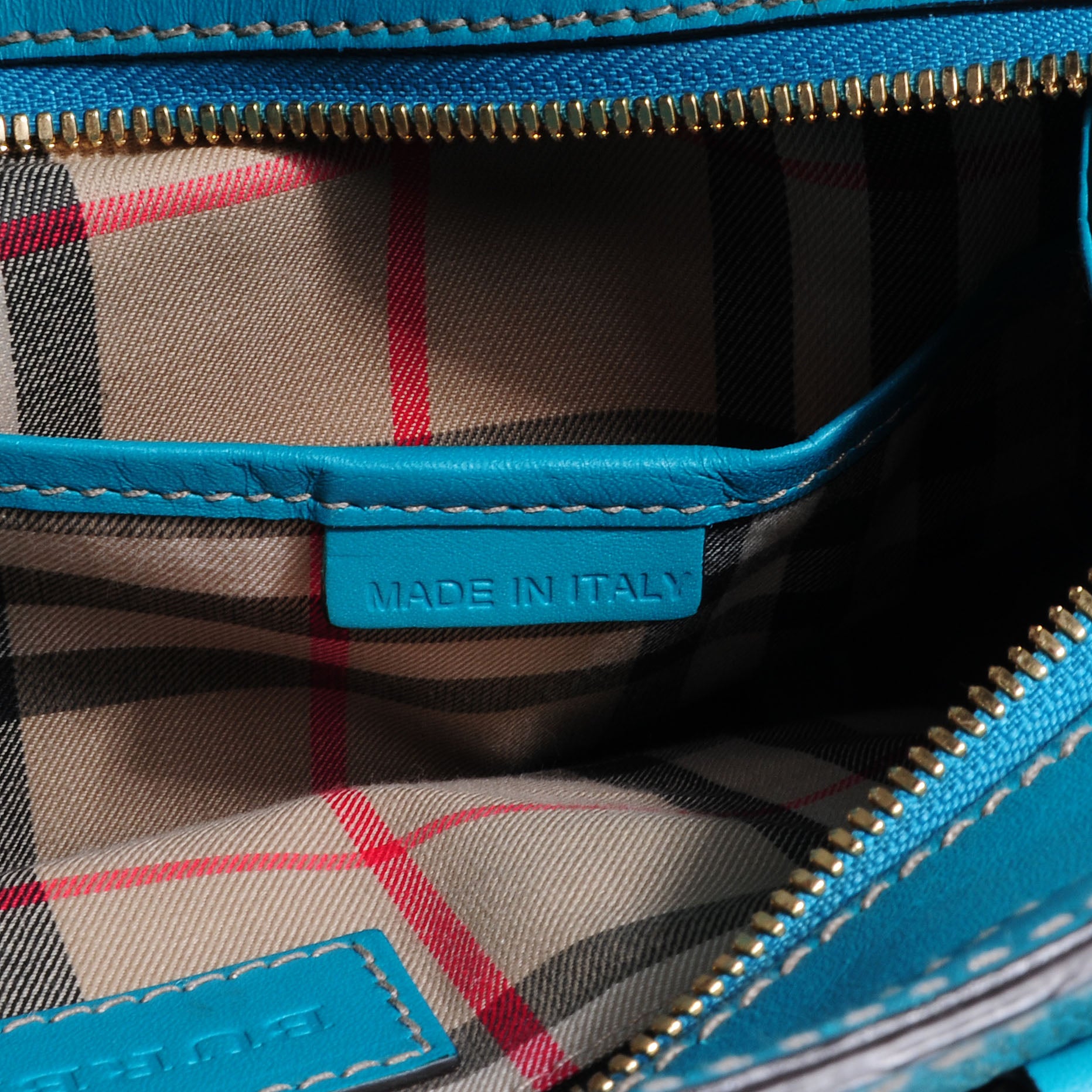 Burberry Pebbled Calfskin Small Honeywood Tote Kingfisher 6 of 9