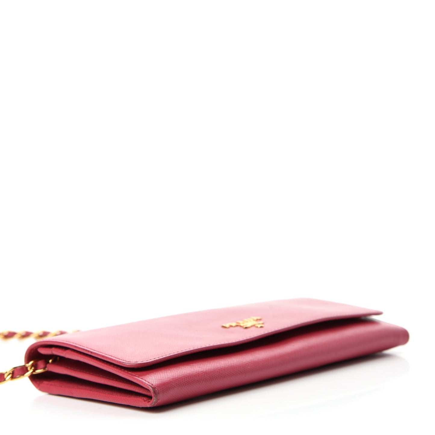 Saffiano Metal Oro Chain Wallet Peonia