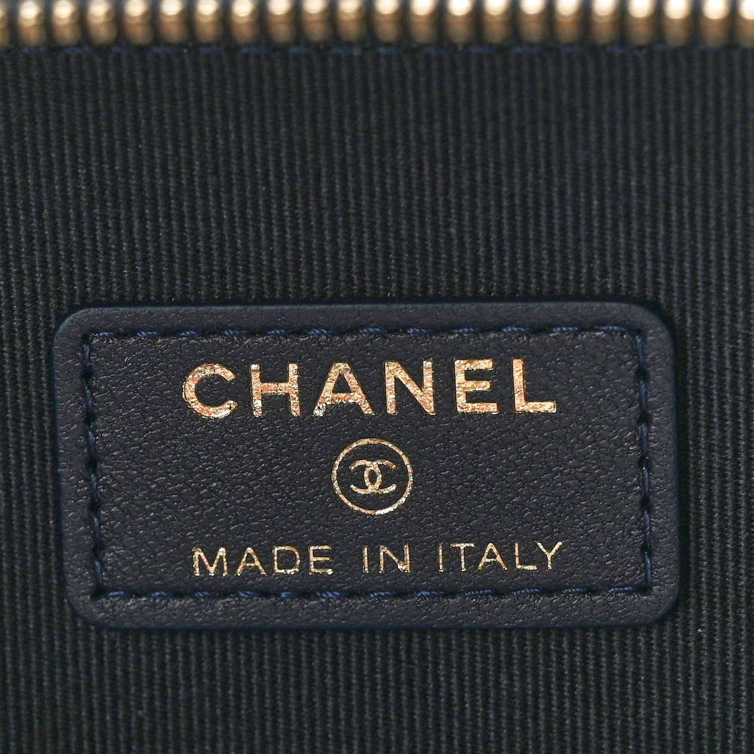 Chanel Lambskin Quilted Chain Top Handle Vanity Case Blue 6 of 10