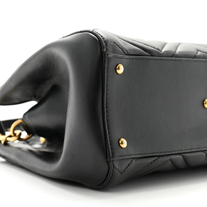 Gucci Calfskin Matelasse Small GG Marmont Tote Black 10 of 15
