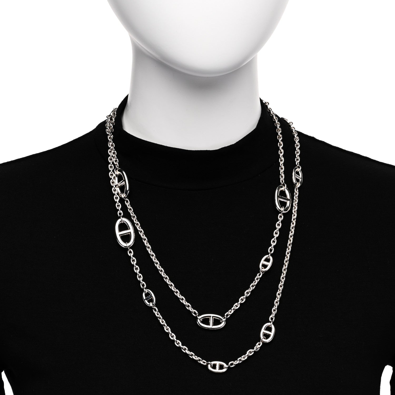 Hermes Sterling Silver Farandole Necklace 120 2 of 6