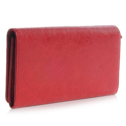 Balenciaga Agneau Giant Gold Money Wallet Rouge Cardinal 3 of 7