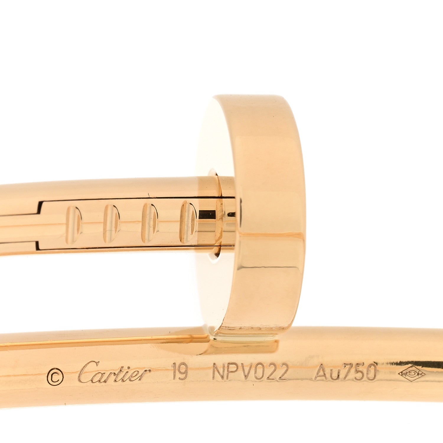 Cartier 18K Yellow Gold Juste Un Clou Bracelet 19 3 of 4