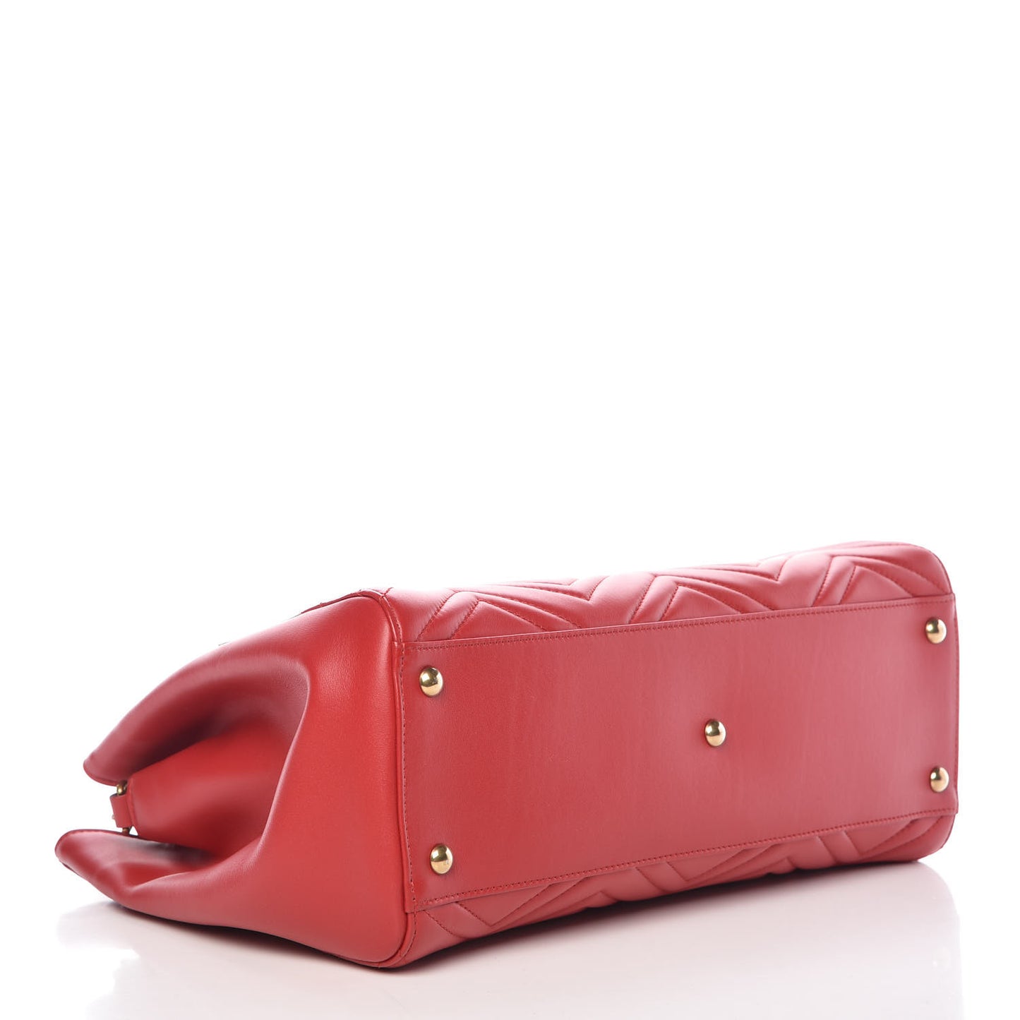 Calfskin Matelasse Medium GG Marmont Tote Hibiscus Red