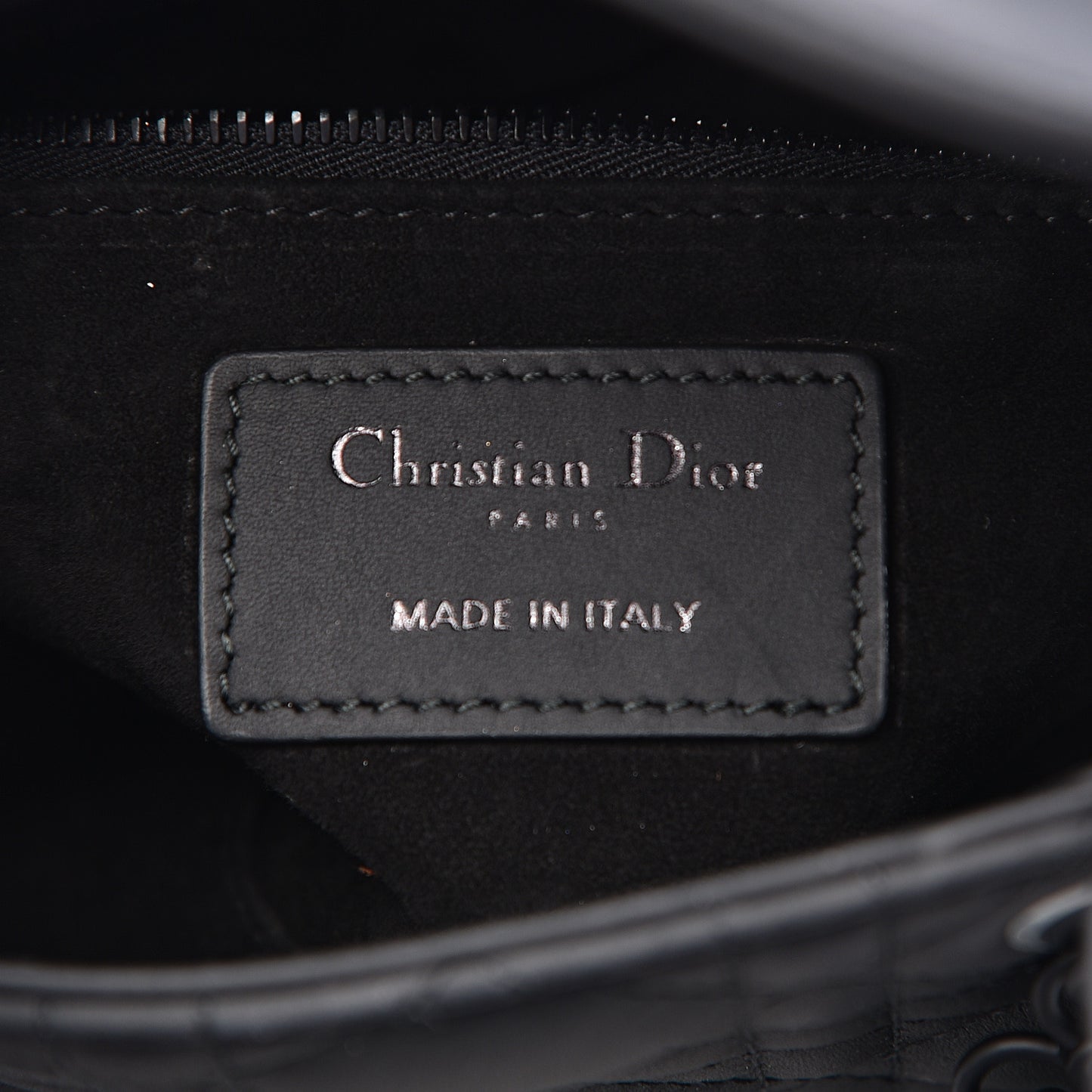 Ultra Matte Calfskin Cannage Mini Lady Dior Black
