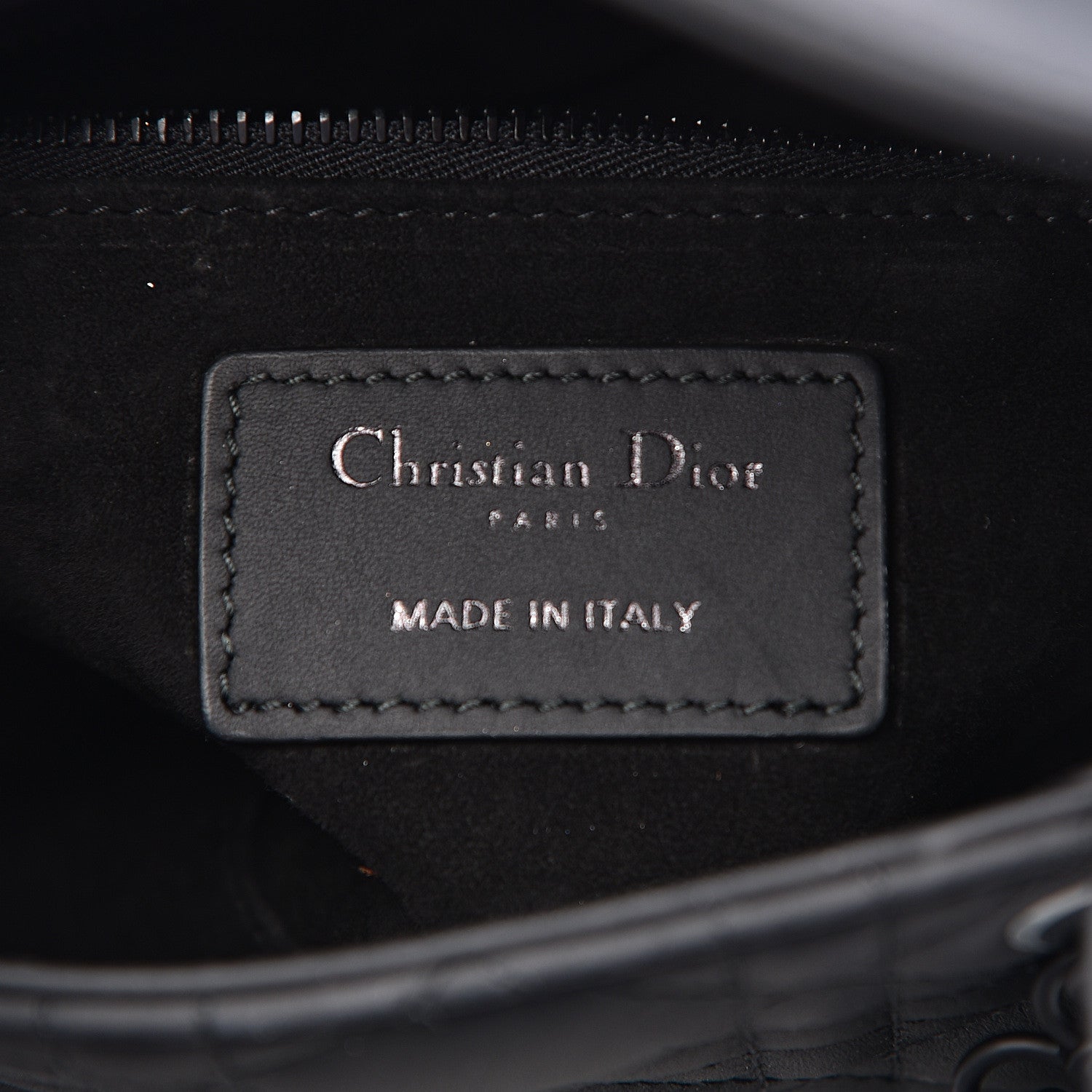 Christian Dior Ultra Matte Calfskin Cannage Mini Lady Dior Black 6 of 11