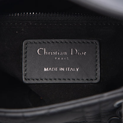 Christian Dior Ultra Matte Calfskin Cannage Mini Lady Dior Black 6 of 11