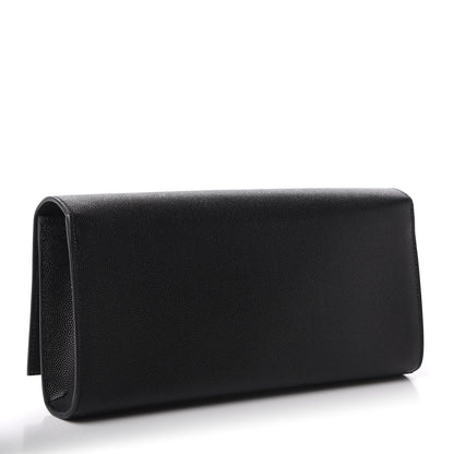 Saint Laurent Grain De Poudre Monogram Cassandre Clutch Black 3 of 10