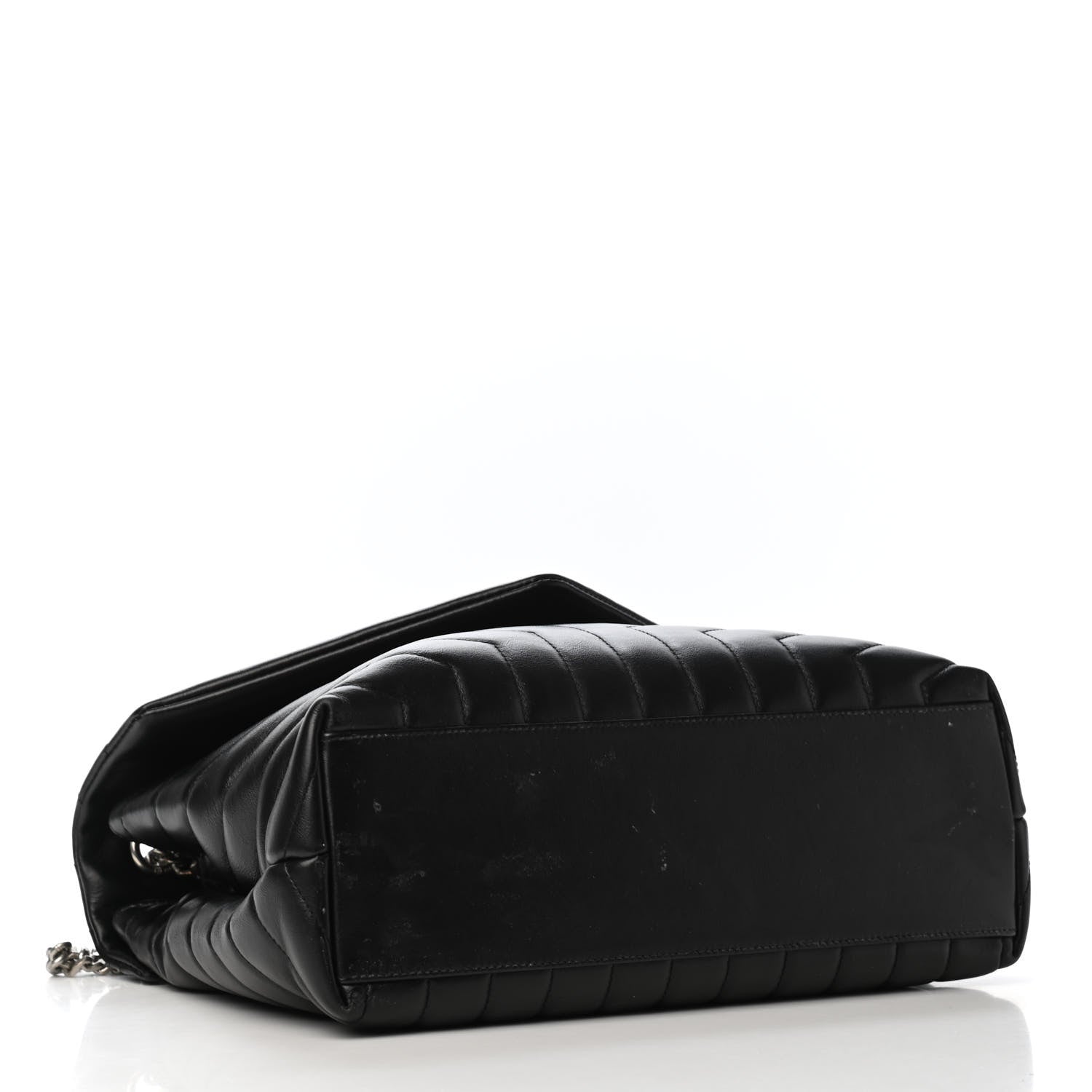 Saint Laurent Calfskin Y Quilted Monogram Medium Loulou Chain Satchel Black 3 of 4