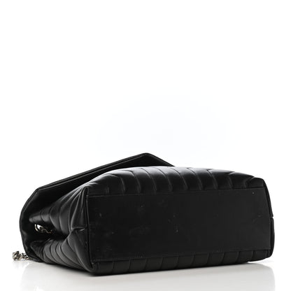 Saint Laurent Calfskin Y Quilted Monogram Medium Loulou Chain Satchel Black 3 of 4