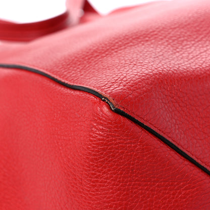 Celine Grained Calfskin Medium Horizontal Cabas Phantom Coquelicot 7 of 19