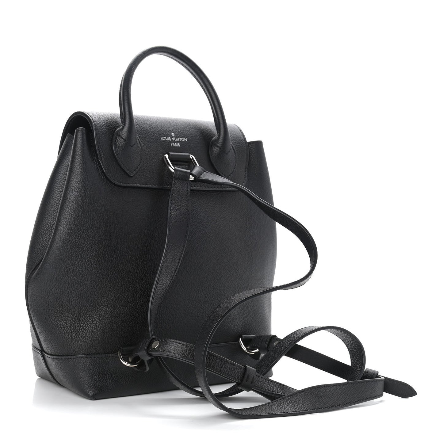 Calfskin Lockme Backpack Black
