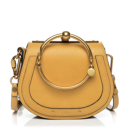 Chloe Calfskin Suede Small Nile Bracelet Bag Dusty Yellow 1 of 8
