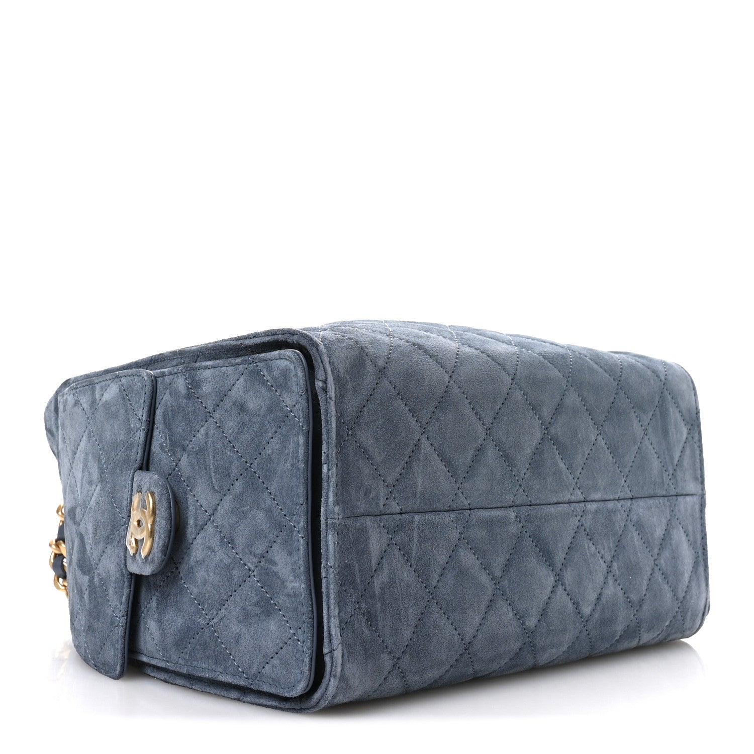 Chanel Suede Quilted Small Chanel 25 Handbag Blue 4 of 11