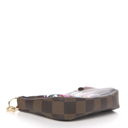 Louis Vuitton Damier Ebene 2020 Christmas Animation Big Wheel Mini Pochette Accessories Rose Ballerine 3 of 7