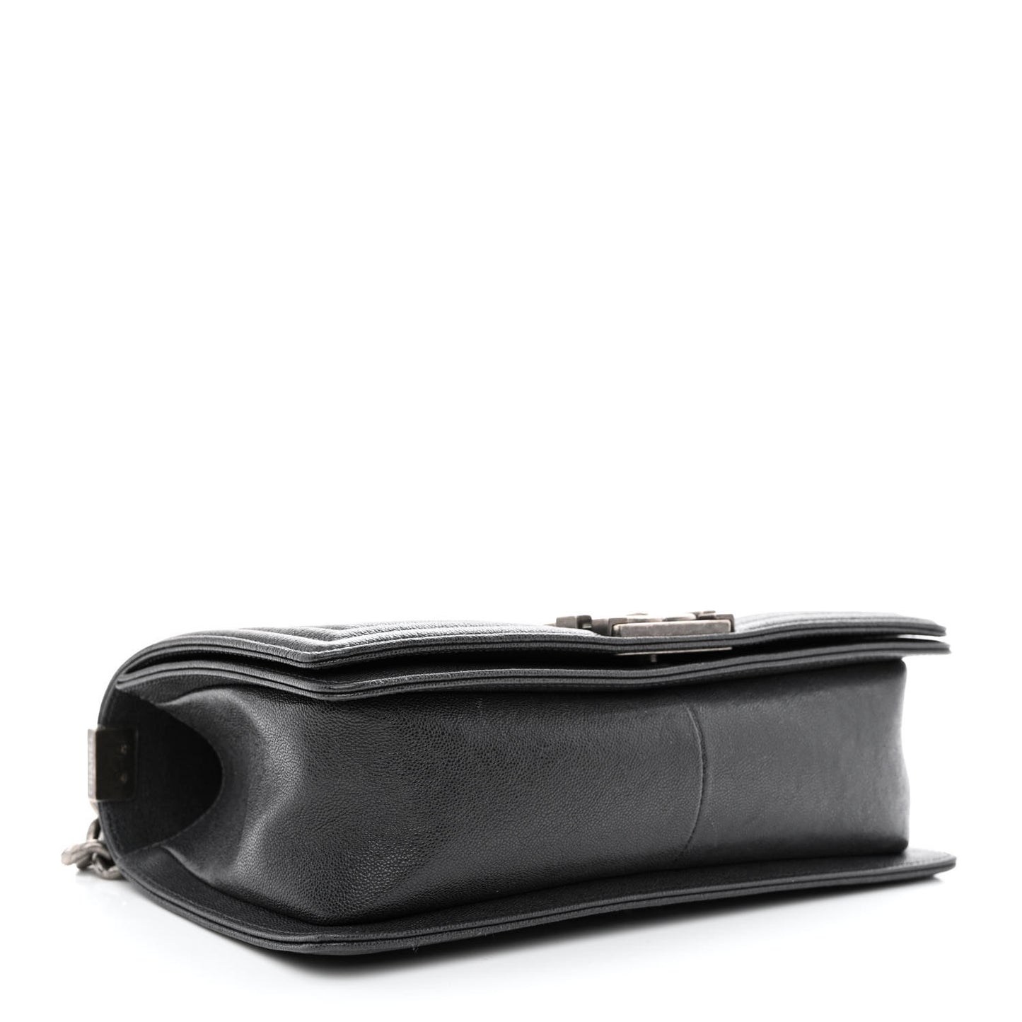 Caviar Quilted Medium Boy Flap Grey