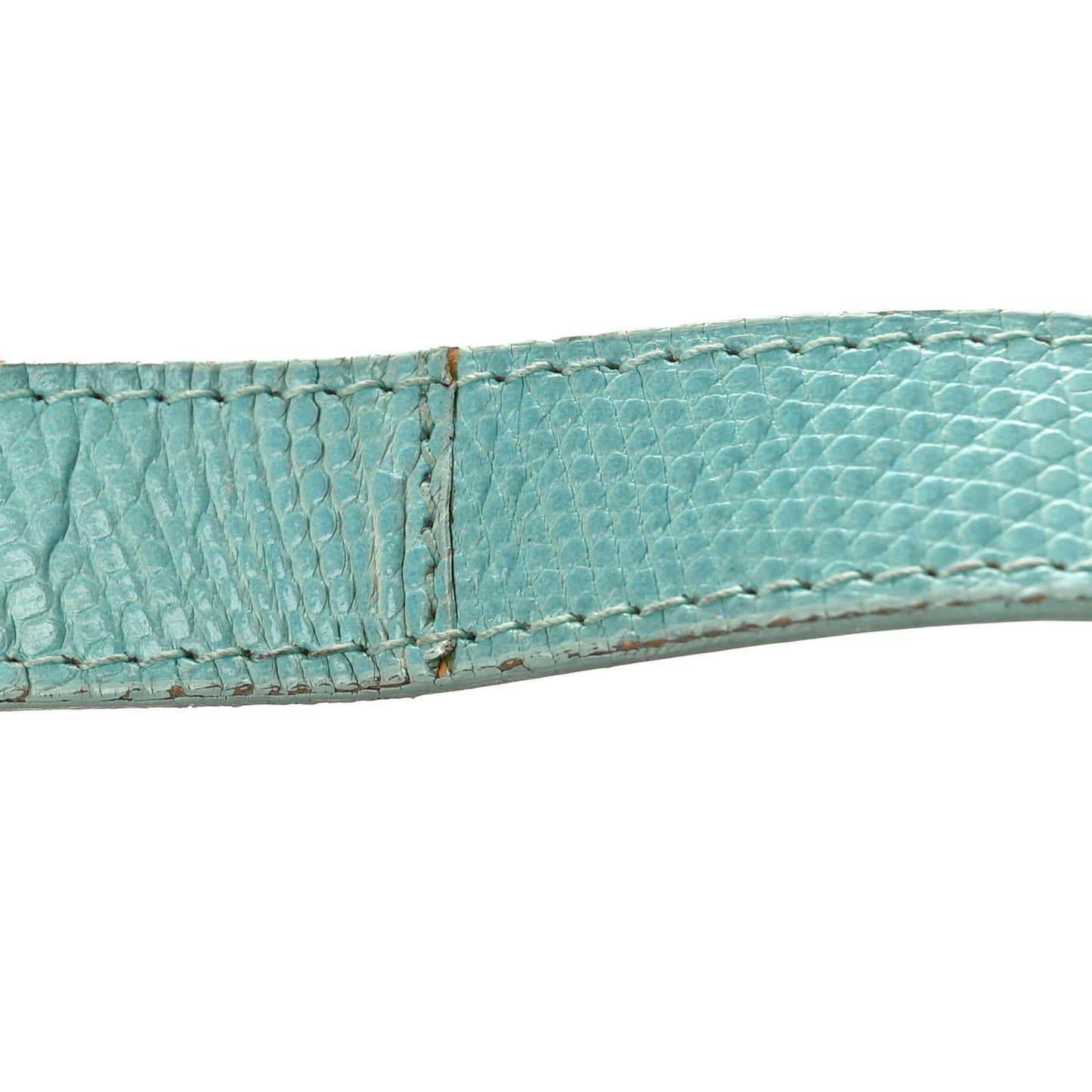 Fabric Lizard Crystal Embroidered Baguette Celeste