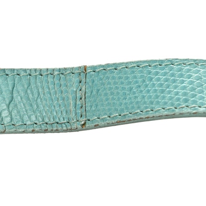 Fendi Fabric Lizard Crystal Embroidered Baguette Celeste 11 of 16