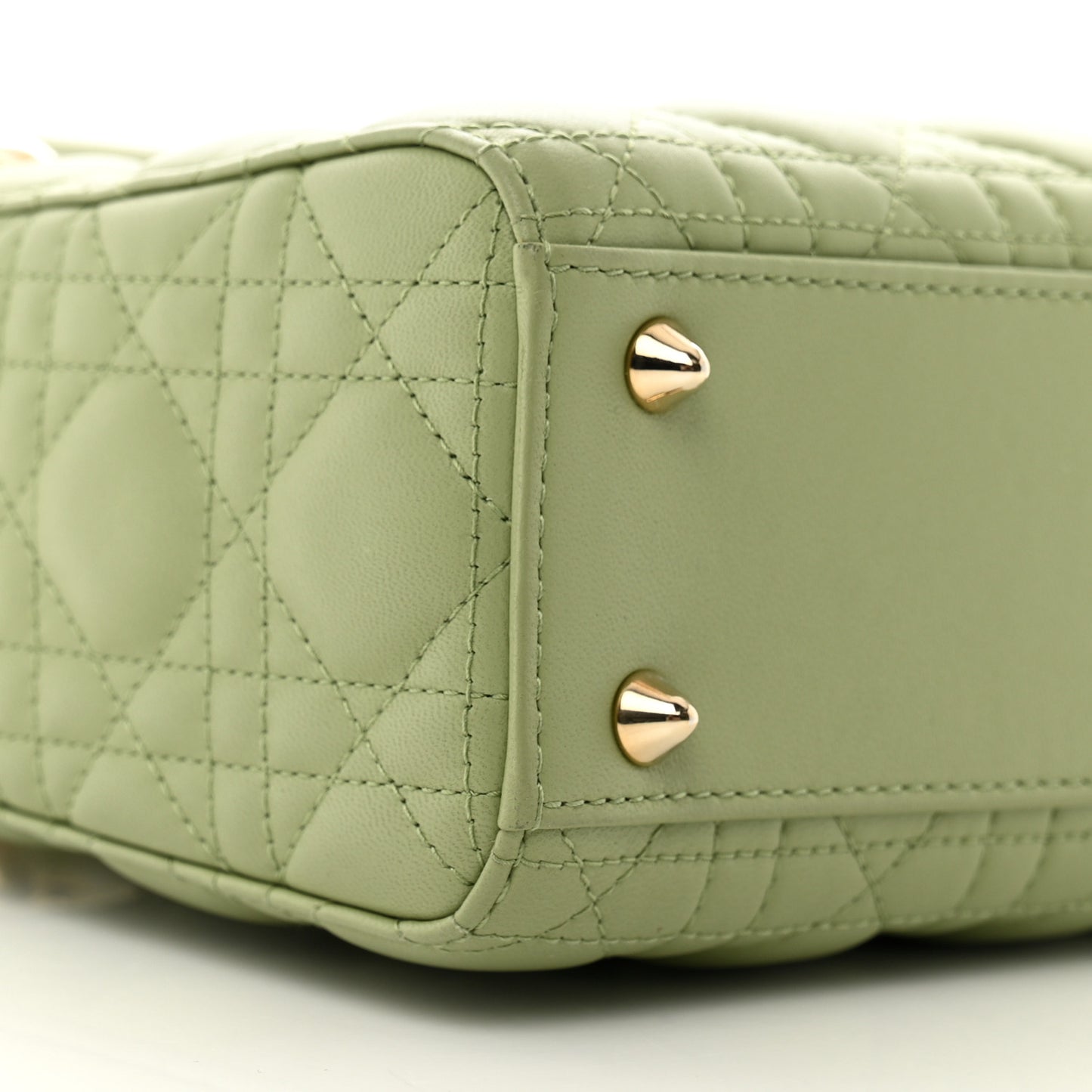 Lambskin Cannage Small My ABCDior Lady Dior Green