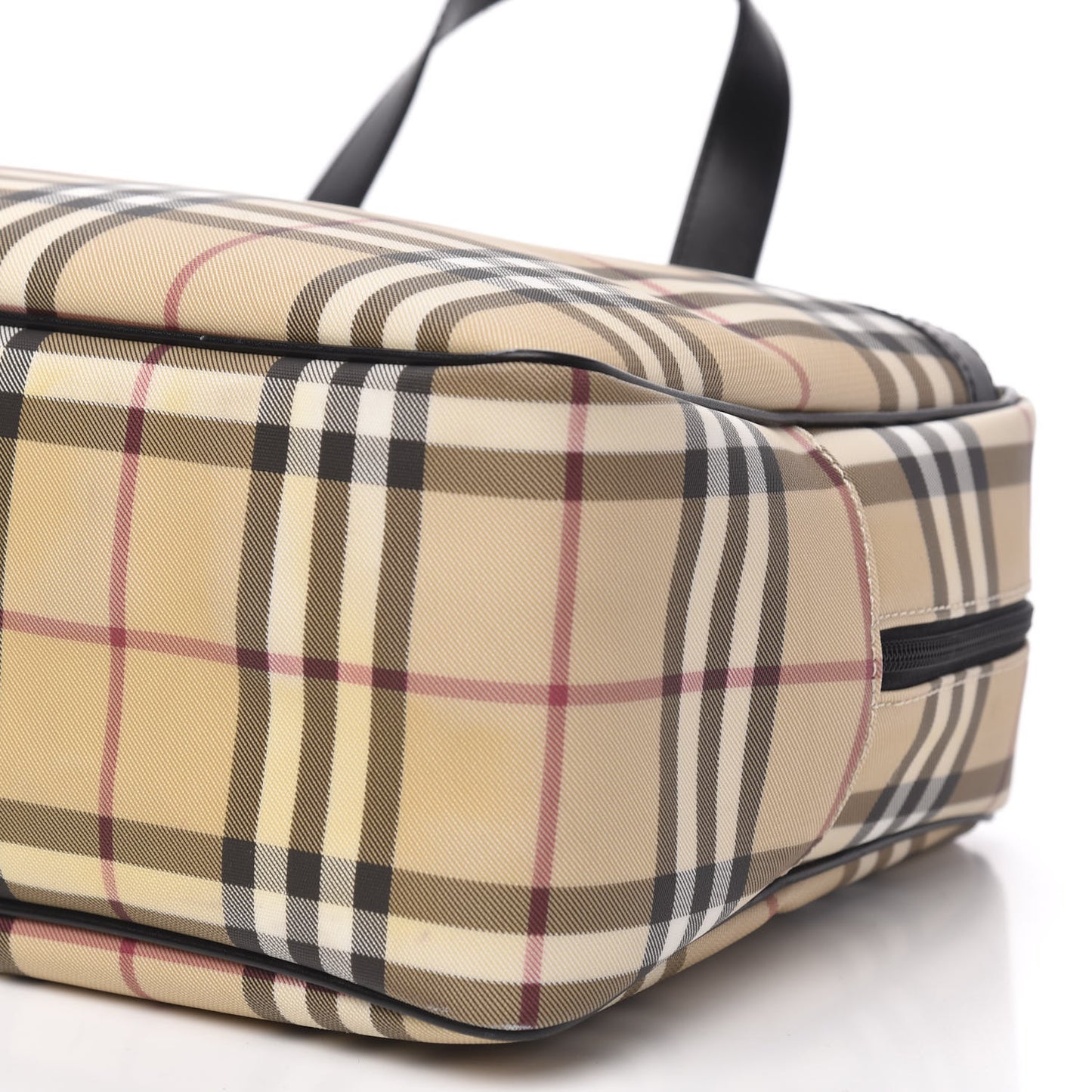 Canvas House Check Top Handle Bag Black