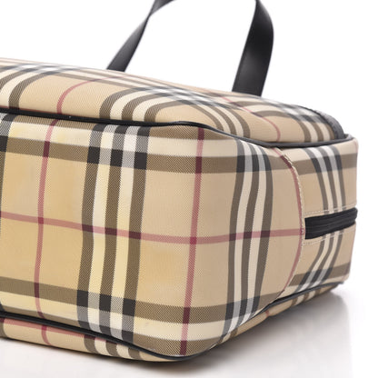 Burberry Canvas House Check Top Handle Bag Black 9 of 12