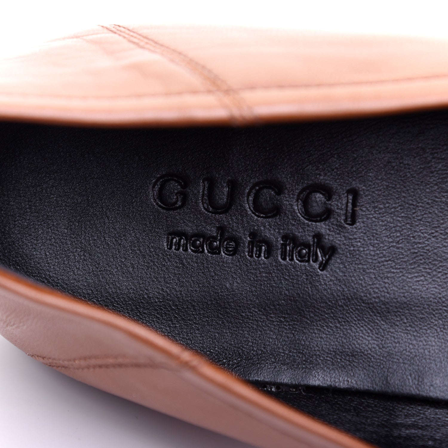 Gucci Lambskin Mens Brixton Horsebit Loafers 10 Brown 6 of 12
