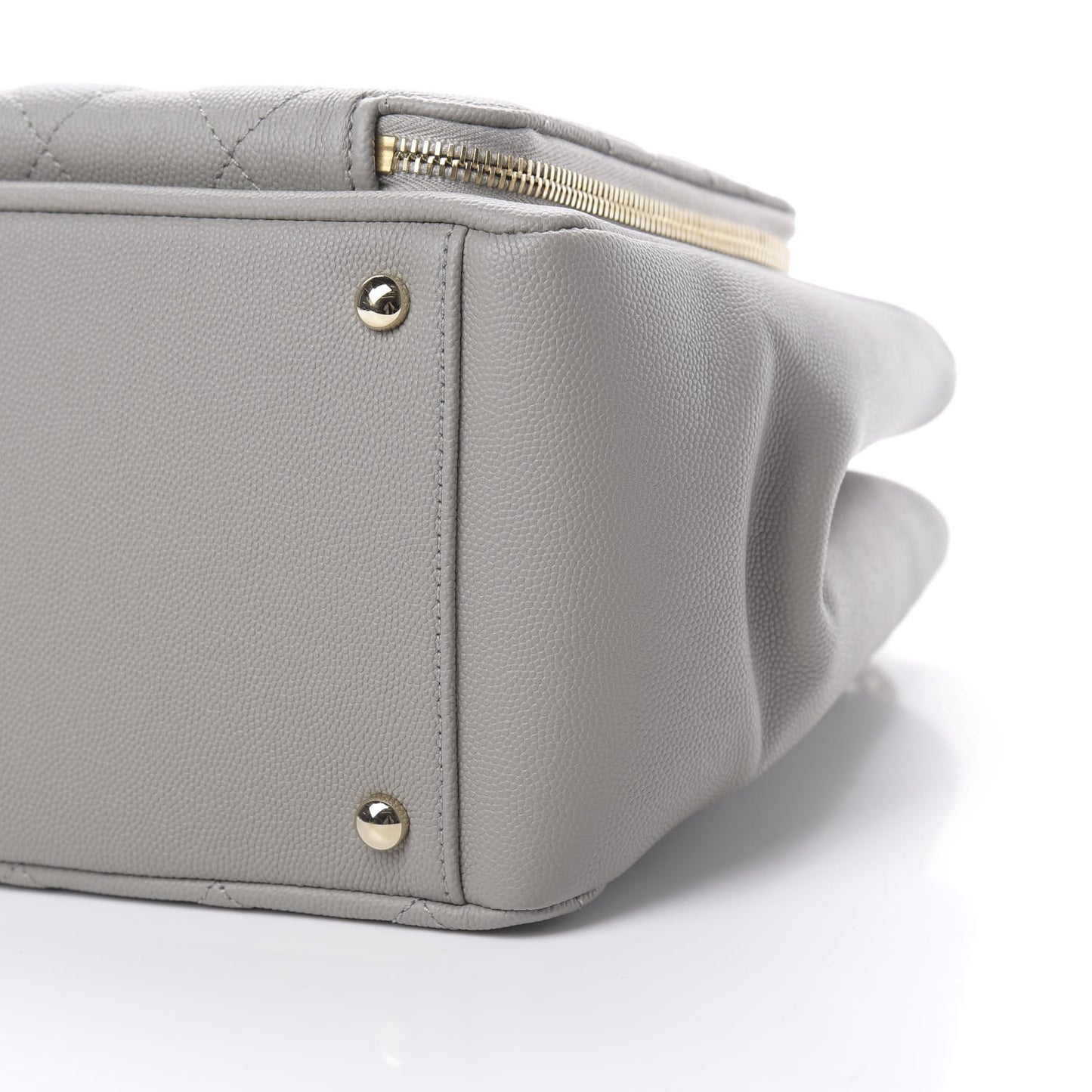 Caviar Quilted Small Business Affinity Shopping Bag Grey