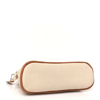 Hermes Cotton Canvas Mini Mini Bolide Travel Cosmetic Pouch Natural 4 of 9
