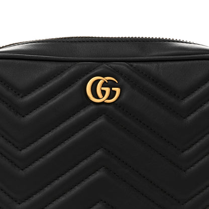 Gucci Calfskin Matelasse Mens GG Marmont Belt Bag 80 32 Black 8 of 13