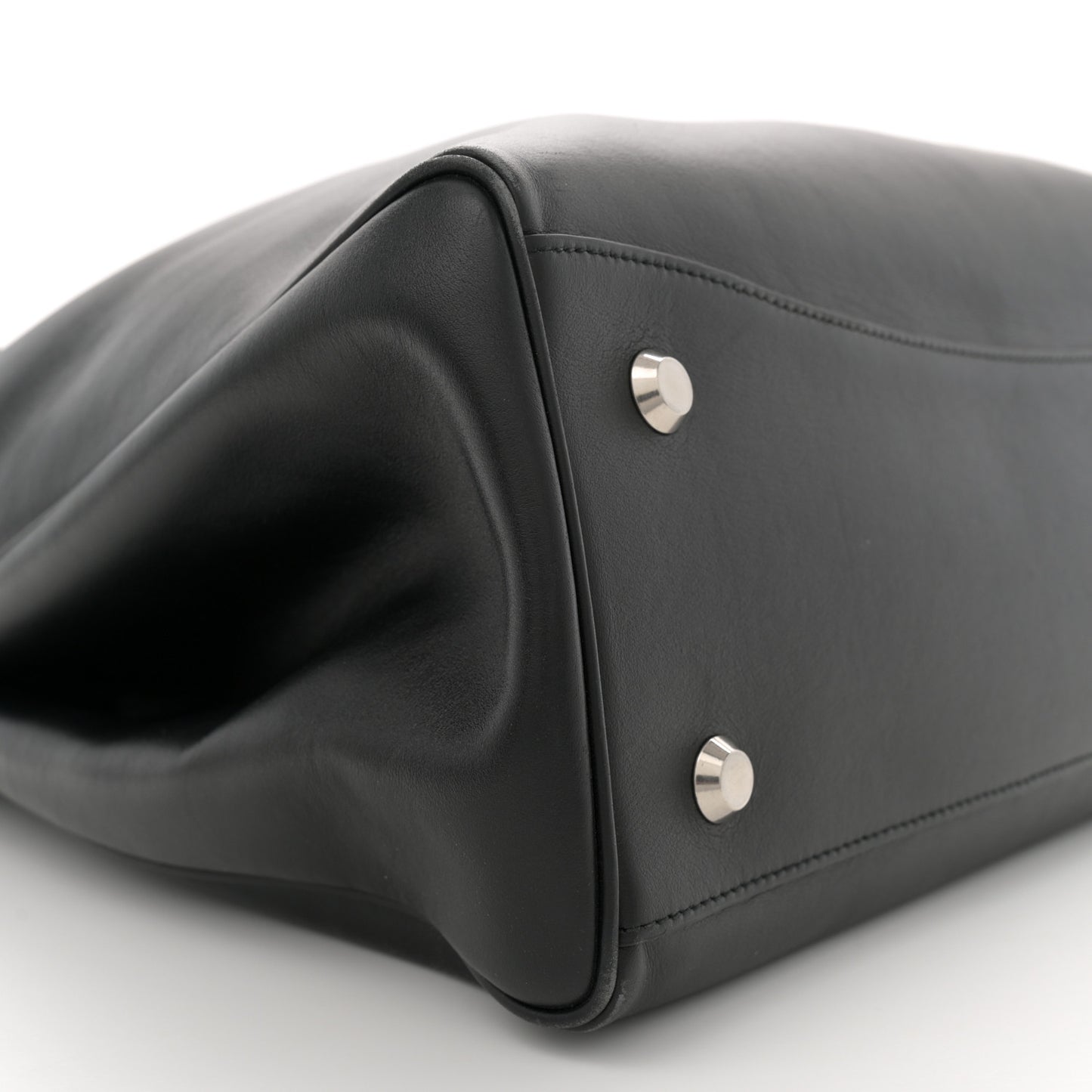 Smooth Calfskin Rodeo Mens Messenger Bag Black