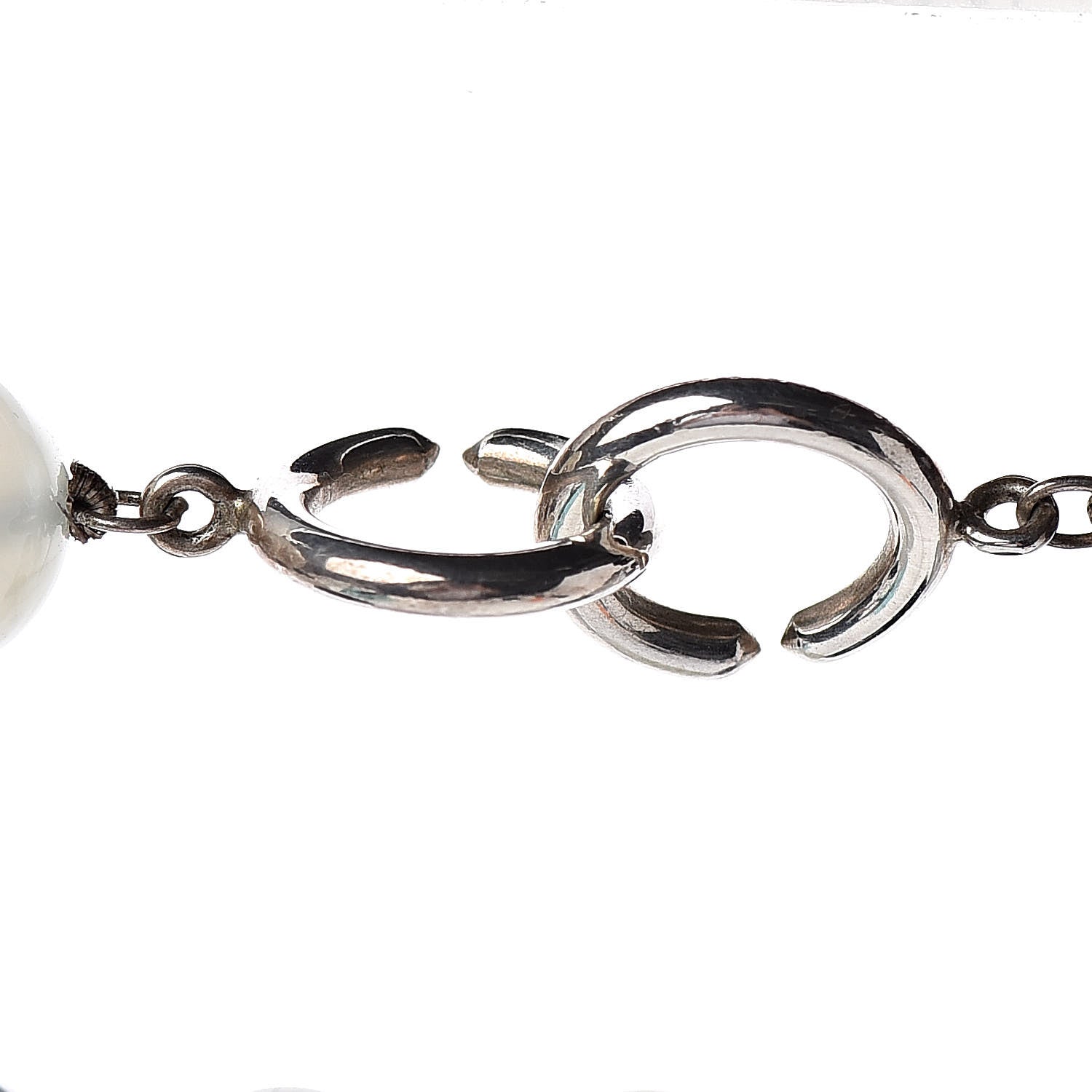 Tiffany Sterling Silver Black Onyx Tourmalinated Quartz Moonstone Bead Necklace 60" 4 of 5