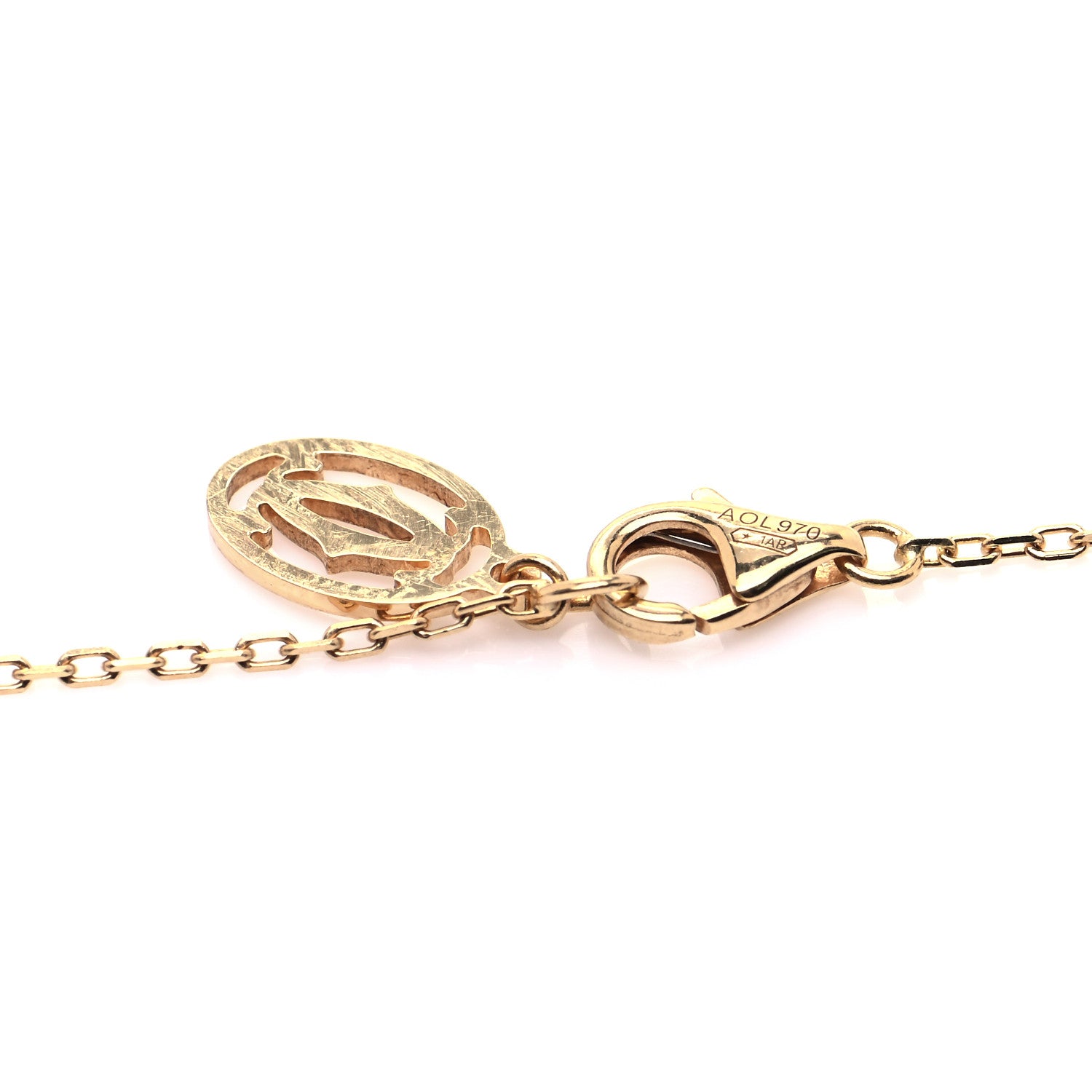 Cartier 18K Yellow Gold Diamond LM D'Amour Pendant Necklace 4 of 4