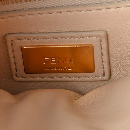 Fendi Vitello Seta Snakeskin Shiny Nappa Monster Eyes Mini Peekaboo Iconic Satchel White Black 7 of 9