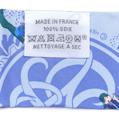 Hermes Silk Ex-Libris Les Parisiennes Twilly Ciel Turquoise Lavender 3 of 4