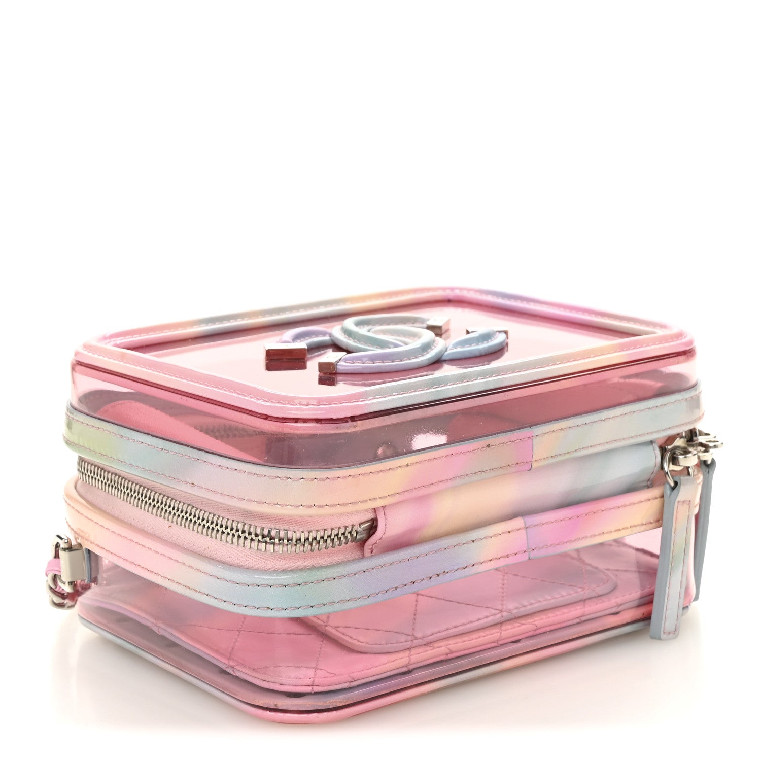 Chanel PVC Lambskin Filigree Small CC Filigree Vanity Case Pink Multicolor 4 of 10