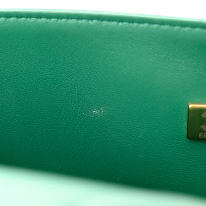 Chanel Iridescent Calfskin Quilted Medium Double Flap Green 12 of 12