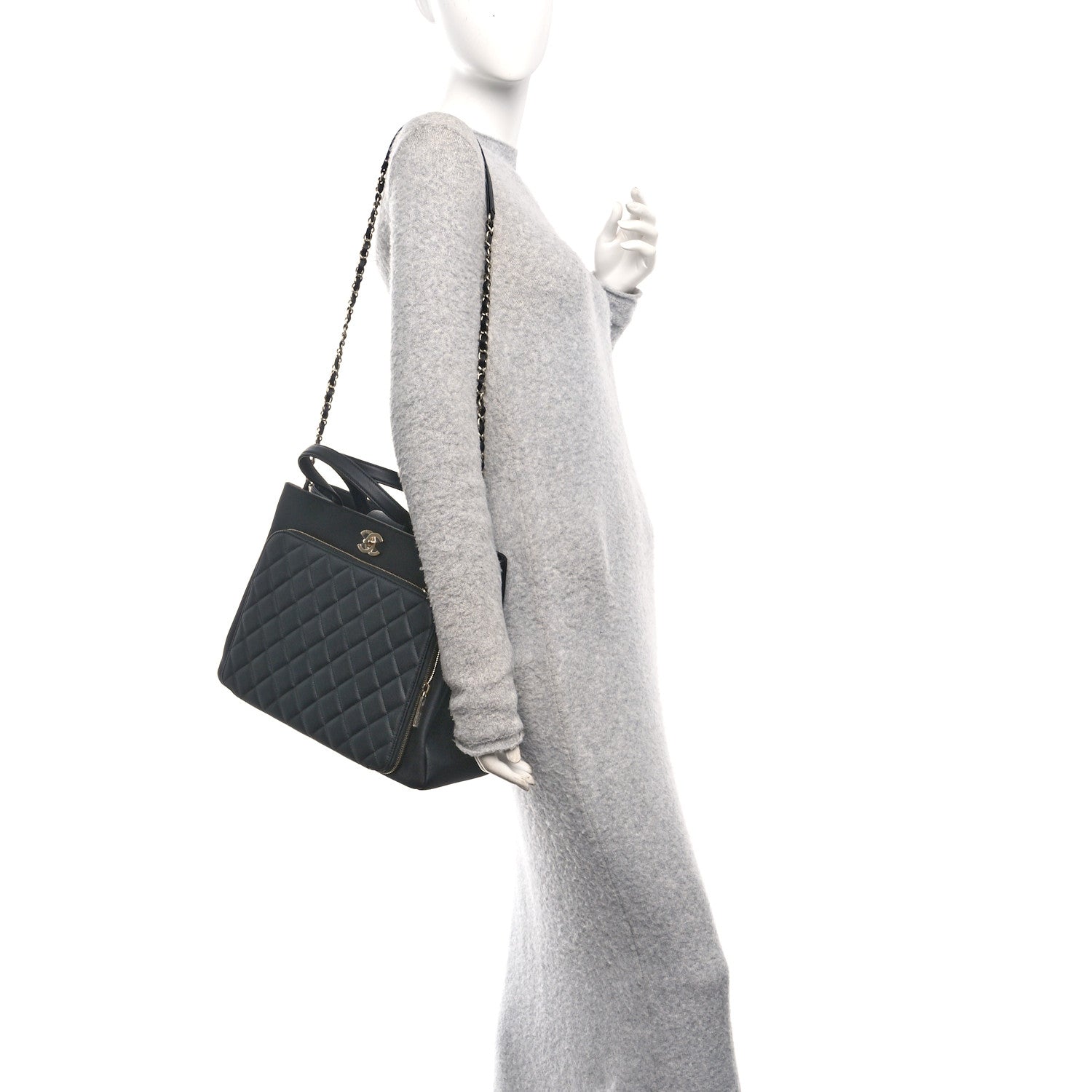Chanel Caviar Quilted Large Business Affinity Shopping Bag Black 2 of 11
