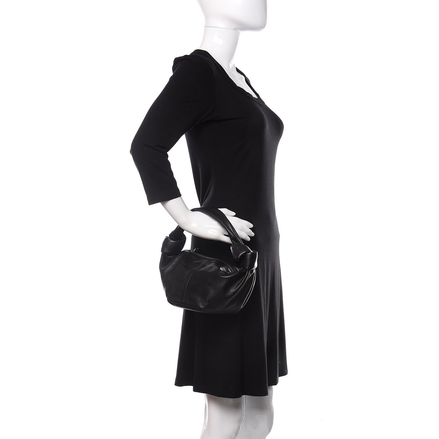 Nappa Mini Double Knot Bag Black